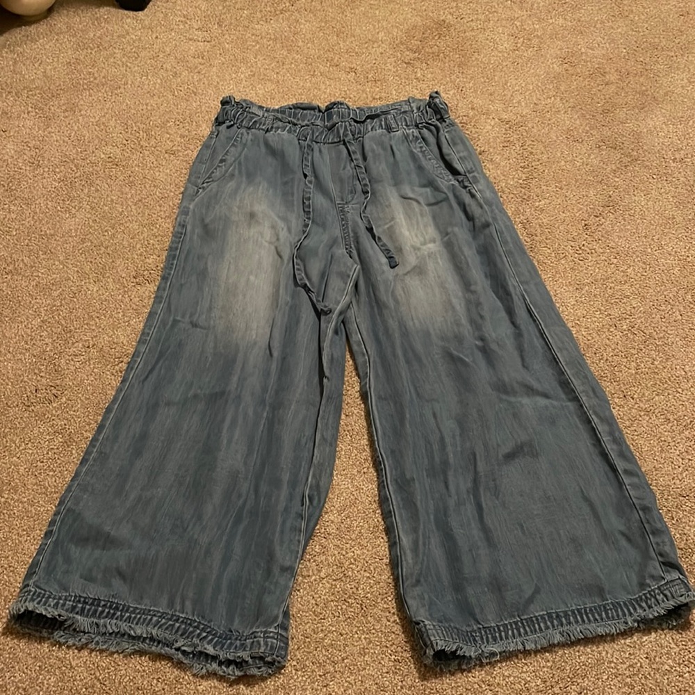 Flowy denim pants